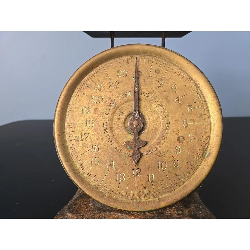 Vintage‎ Antique 24 LB Farmhouse Scale Triner Scales Pat 1906 Chicago Regulating